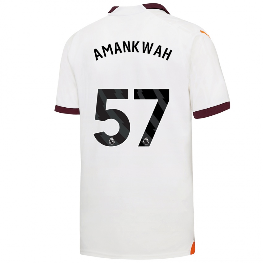 Miesten Yeboah Amankwah #57 Valkoinen Vieraspaita 2023/24 Lyhythihainen Paita T-Paita