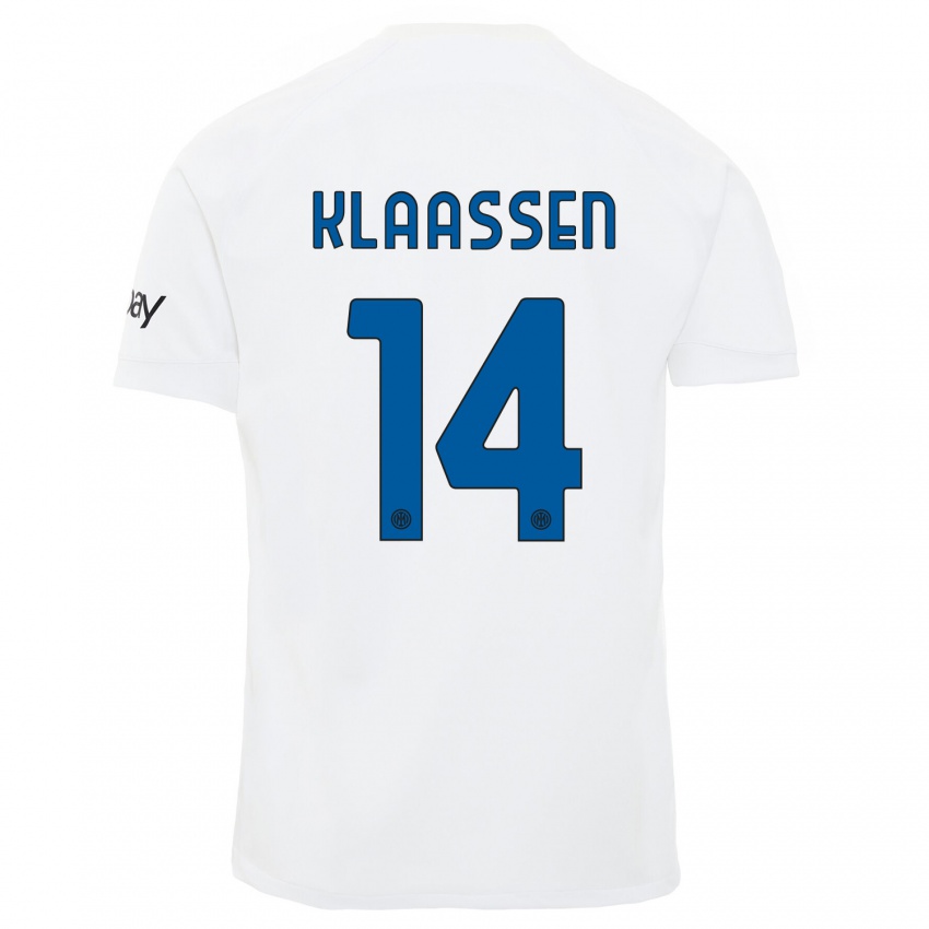 Miesten Davy Klaassen #14 Valkoinen Vieraspaita 2023/24 Lyhythihainen Paita T-Paita