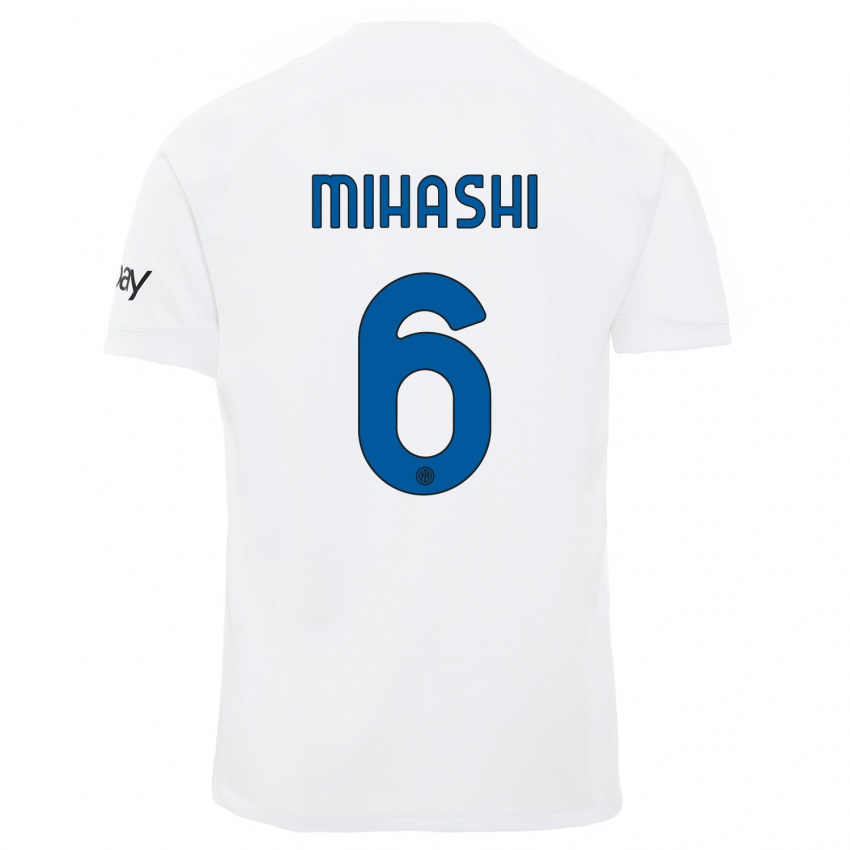 Miesten Mana Mihashi #6 Valkoinen Vieraspaita 2023/24 Lyhythihainen Paita T-Paita