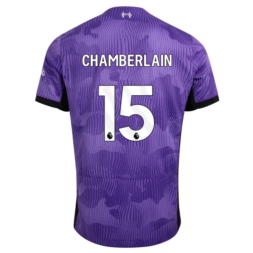 Miesten Alex Oxlade Chamberlain #15 Violetti Kolmas Sarja 2023/24 Lyhythihainen Paita T-Paita