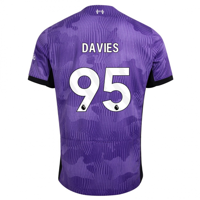Miesten Harvey Davies #95 Violetti Kolmas Sarja 2023/24 Lyhythihainen Paita T-Paita