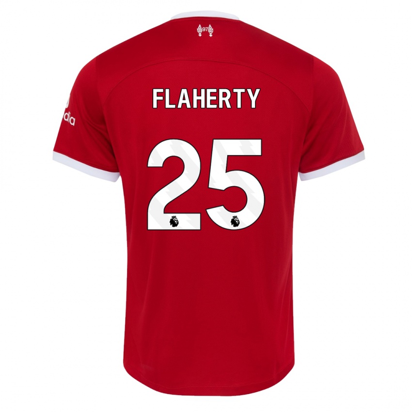 Naisten Gilly Flaherty #25 Punainen Kotipaita 2023/24 Lyhythihainen Paita T-Paita