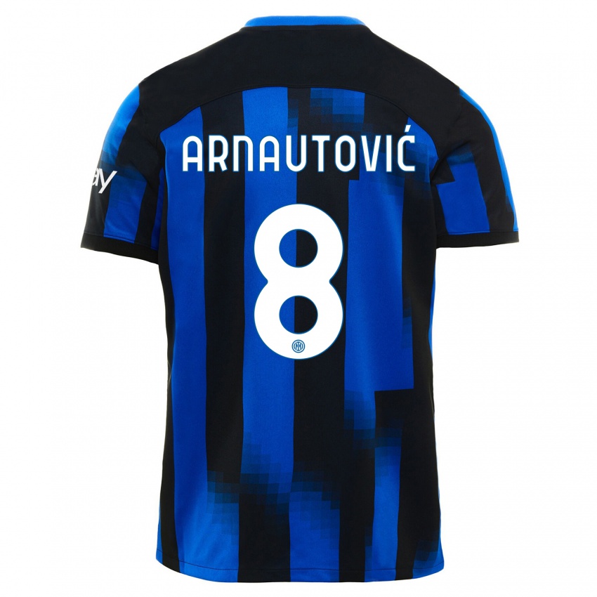Naisten Marko Arnautovic #8 Musta Sininen Kotipaita 2023/24 Lyhythihainen Paita T-Paita