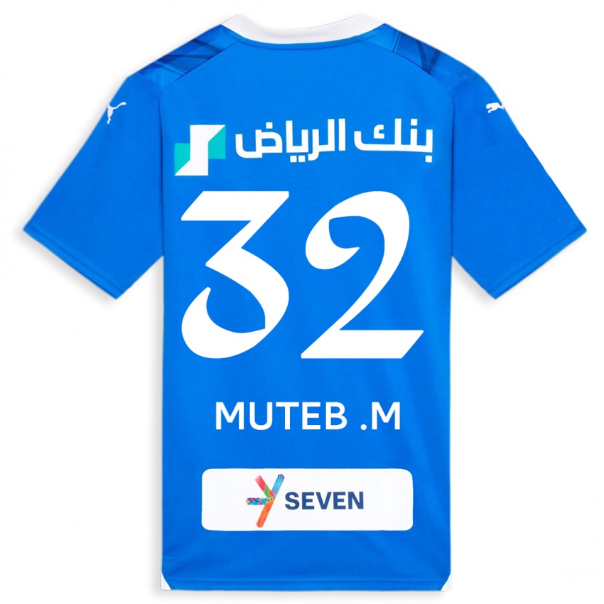 Naisten Muteb Al-Mufarrij #32 Sininen Kotipaita 2023/24 Lyhythihainen Paita T-Paita