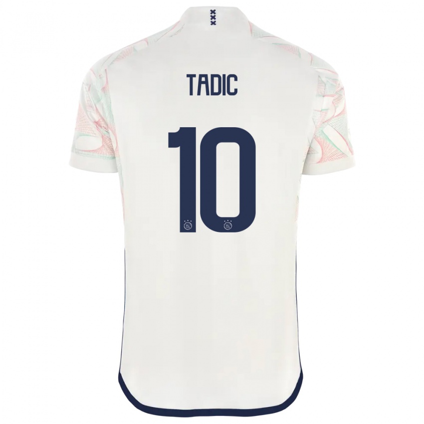 Naisten Dusan Tadic #10 Valkoinen Vieraspaita 2023/24 Lyhythihainen Paita T-Paita