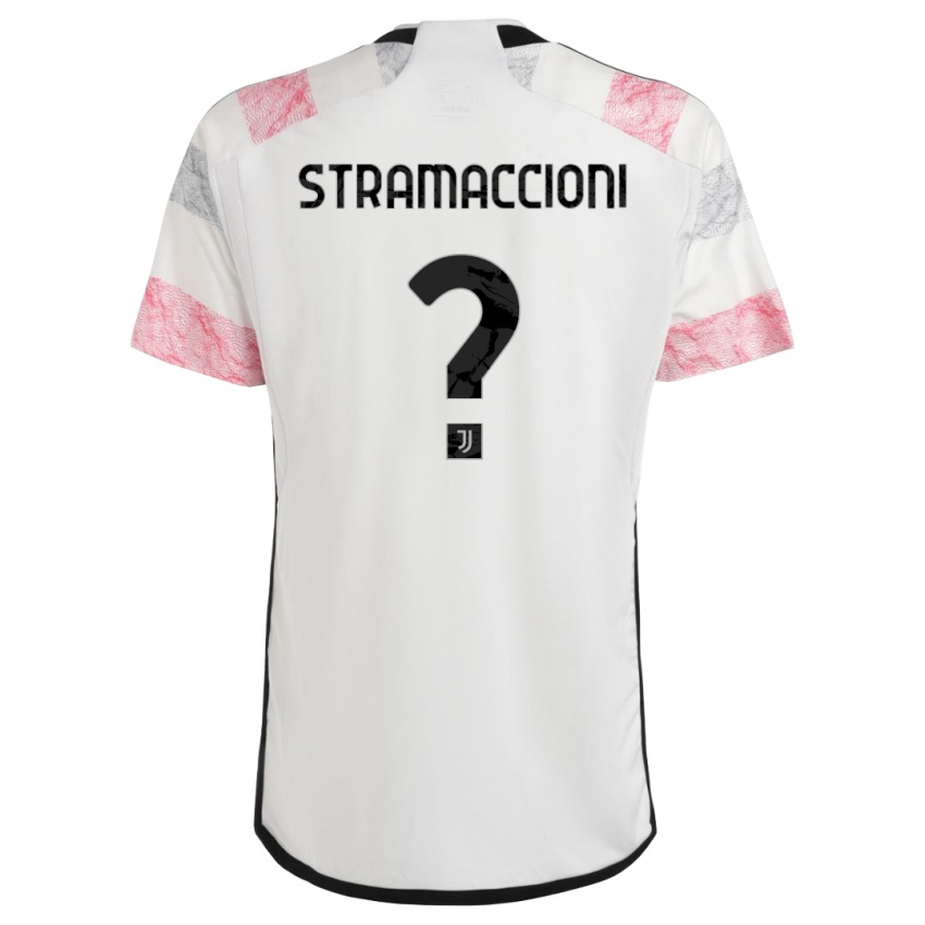Naisten Diego Stramaccioni #0 Valkoinen Pinkki Vieraspaita 2023/24 Lyhythihainen Paita T-Paita