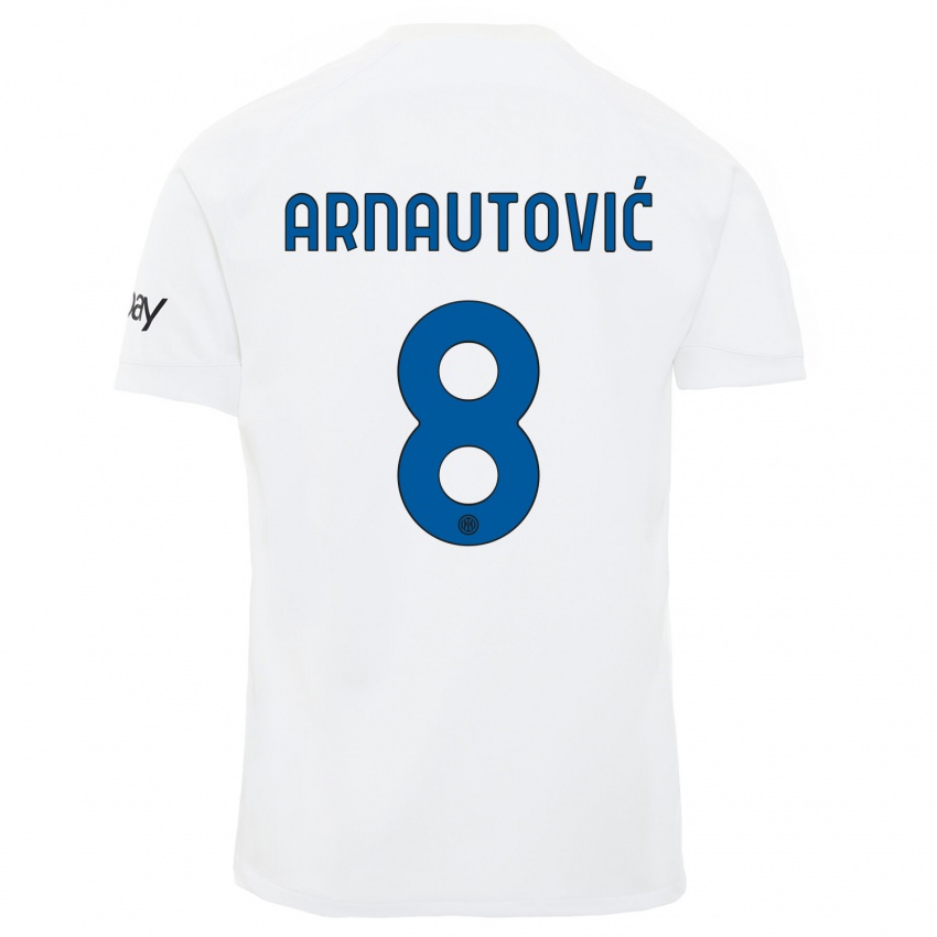 Naisten Marko Arnautovic #8 Valkoinen Vieraspaita 2023/24 Lyhythihainen Paita T-Paita