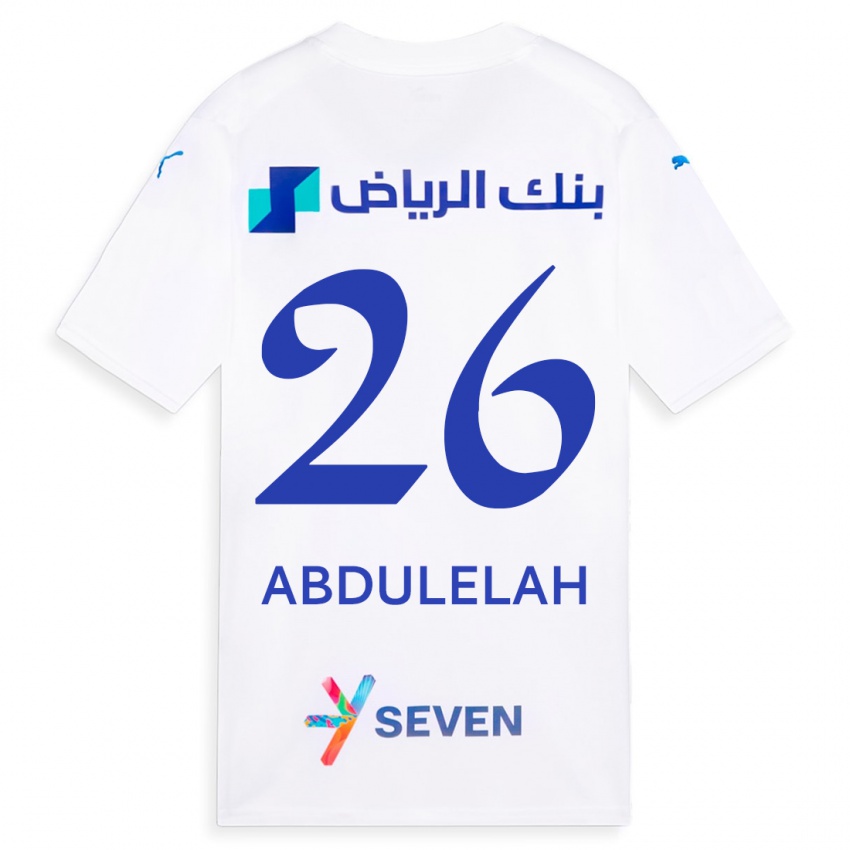 Naisten Abdulelah Al-Malki #26 Valkoinen Vieraspaita 2023/24 Lyhythihainen Paita T-Paita