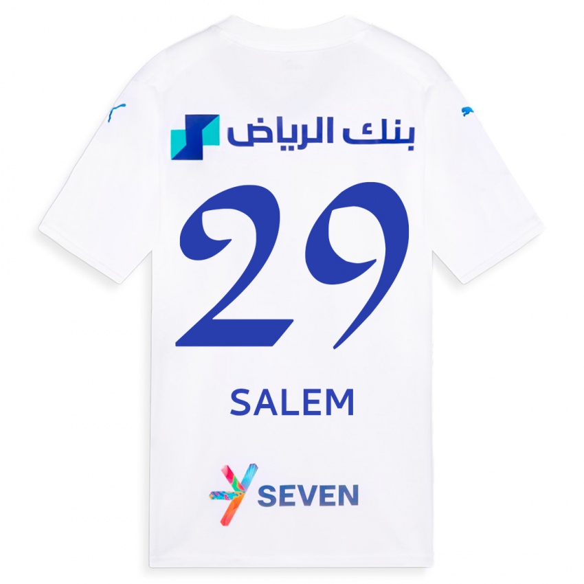 Naisten Salem Al-Dawsari #29 Valkoinen Vieraspaita 2023/24 Lyhythihainen Paita T-Paita
