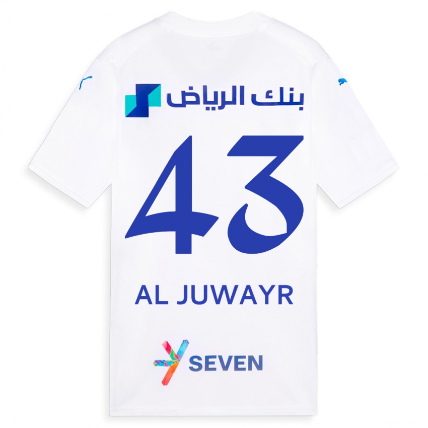 Naisten Musab Al-Juwayr #43 Valkoinen Vieraspaita 2023/24 Lyhythihainen Paita T-Paita